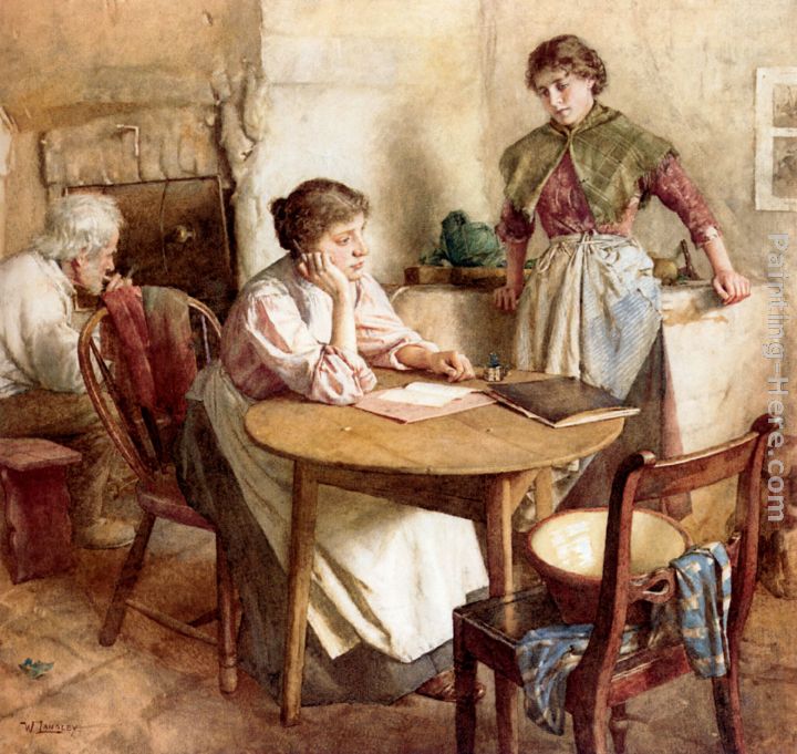 Thoughts Far Away painting - Walter Langley Thoughts Far Away art painting